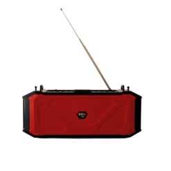 BOCINA ROJA BLUETOOTH, FM, MICROSD / LAMPARA / PANEL SOLAR - - Image 1