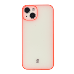 CLEAR-NEON IPHONE 13 ROJO - Image 1