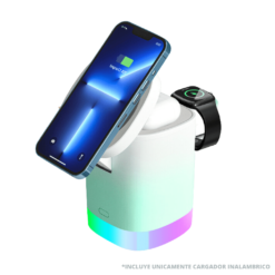 CARGADOR INALAMBRICO-TUBO NEGRO CELPHONE/IPODS/IWATCH AI-T1 - Image 1