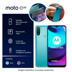 CELULAR MOTOROLA E20 AZUL 32GB - Image 2