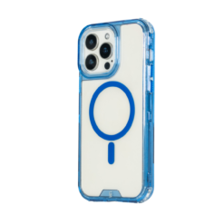 FUNDA MAGSAFE 3IN1 TRANSPARENTE AZUL IPHONE 15 - Image 2