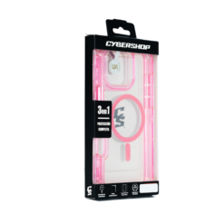 FUNDA MAGSAFE 3IN1 TRANSPARENTE ROSA IPHONE 16 PRO MAX - Image 3