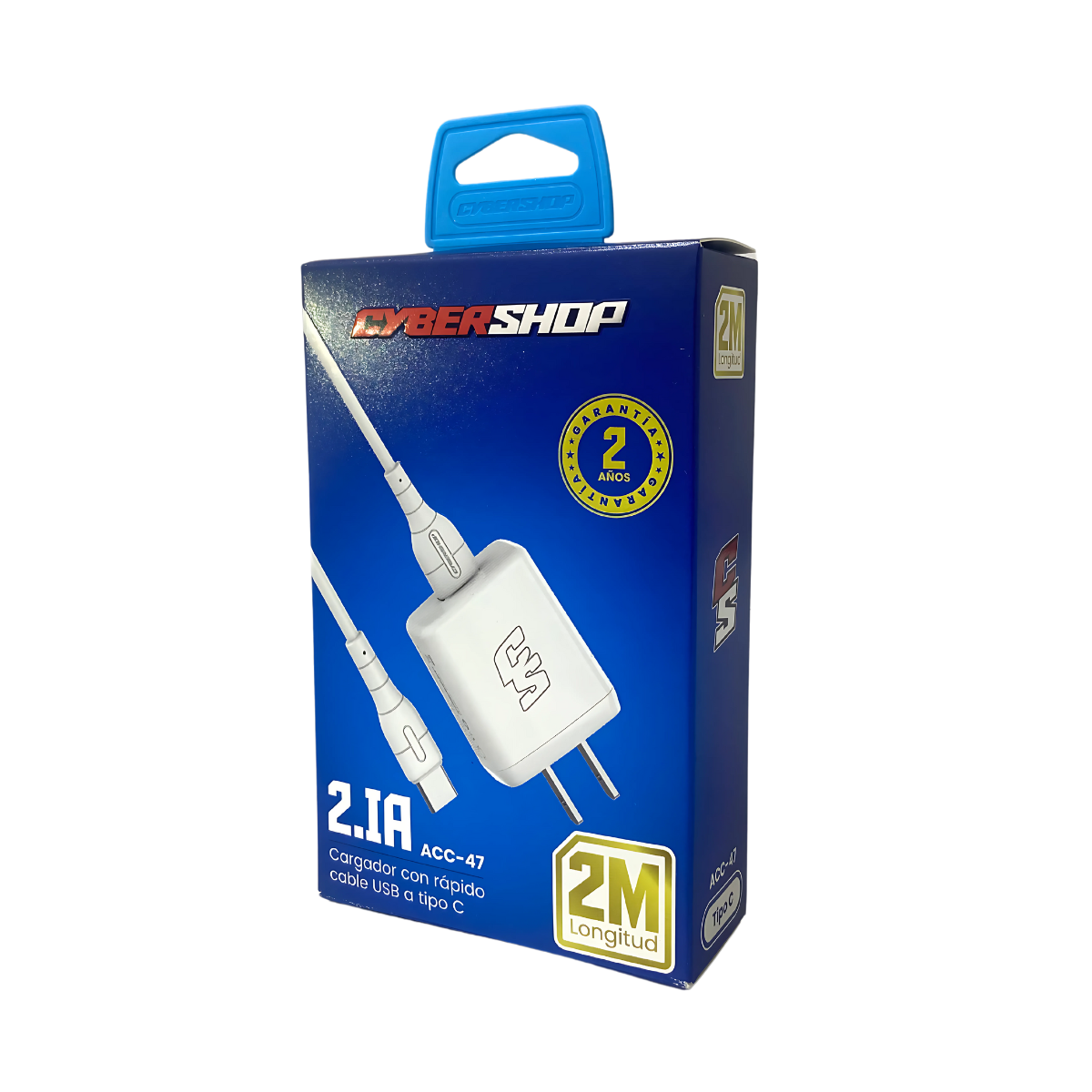 CARGADOR 2.1A TYPE-C 2 METROS CYBERSHOP - Image 3