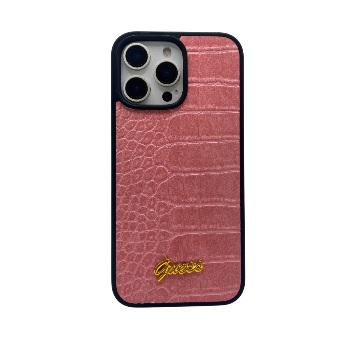FUNDA IPHONE 16 GUESS3 ROSA C/PLACA