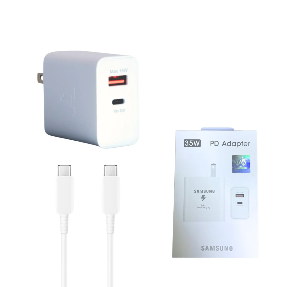 COMBO SAMSUNG 35W TIPO-C BLANCO