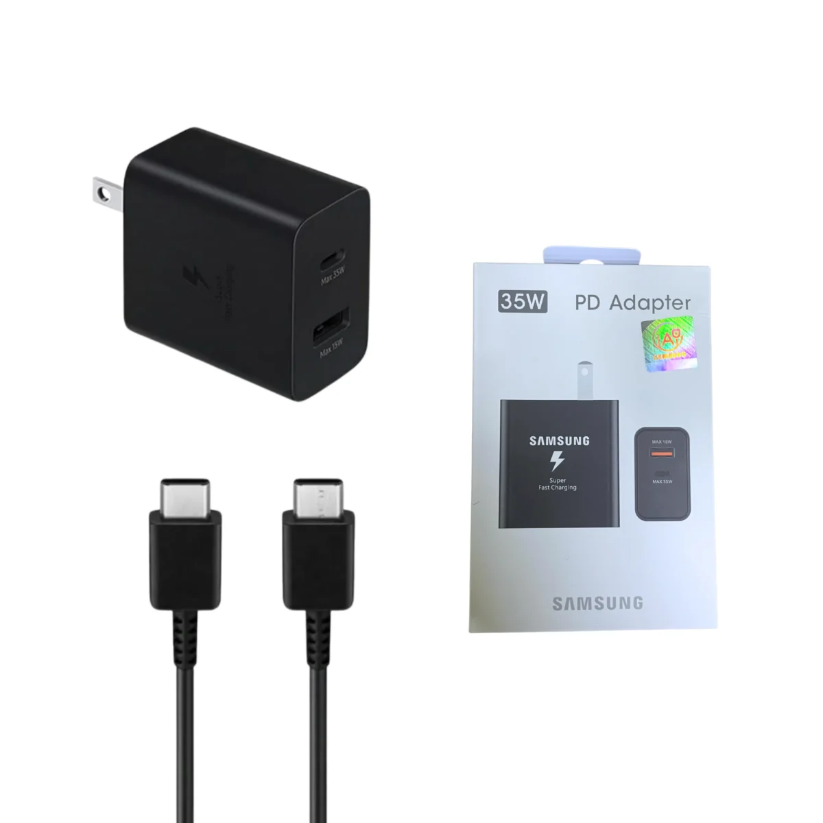 COMBO SAMSUNG 35W TIPO-C NEGRO